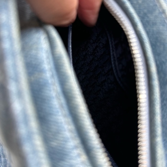 Christian Dior Medium Denim Cannage Lady Dior Bag with Acrylic Handles - Picture 9 of 14